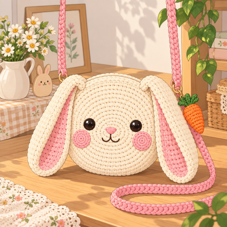 Bunny Shoulder Bag Crochet Pattern – Free, No Zipper/Lining