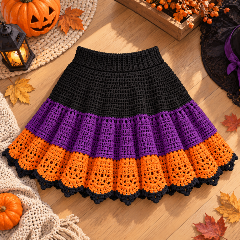 Halloween Crochet Skirt Pattern – Free Tiered Ruffle Skirt