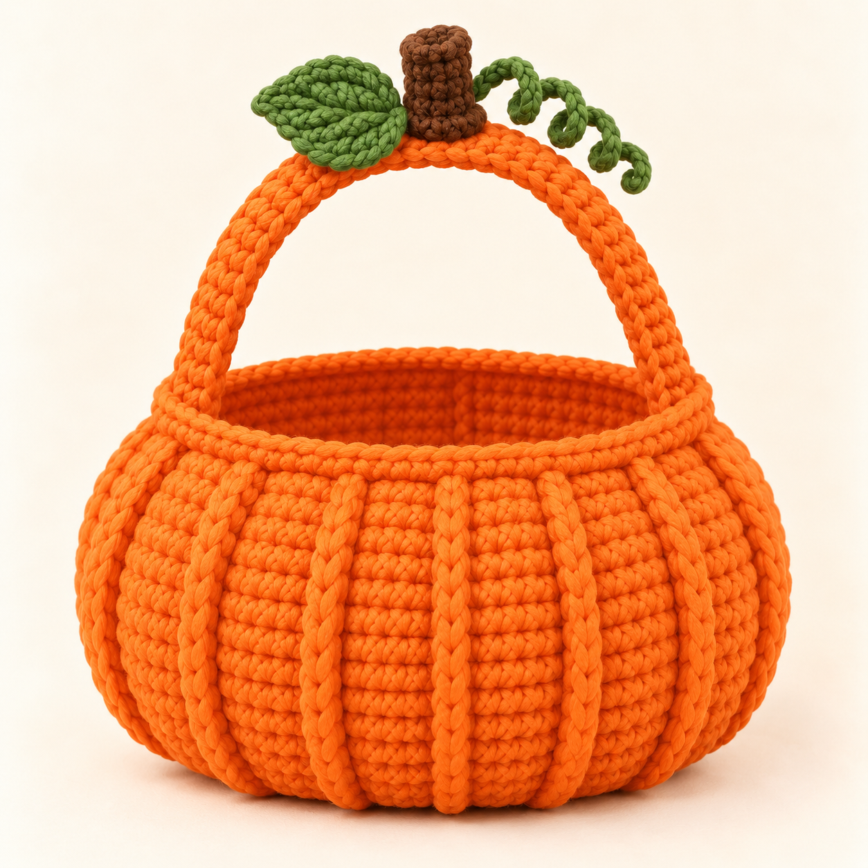 Crochet Pumpkin Basket Pattern – Free Halloween Candy Bowl