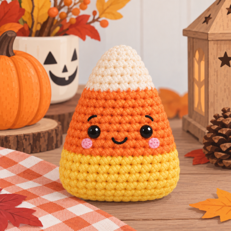 Candy Corn Amigurumi Crochet Pattern – Free Halloween Crafts