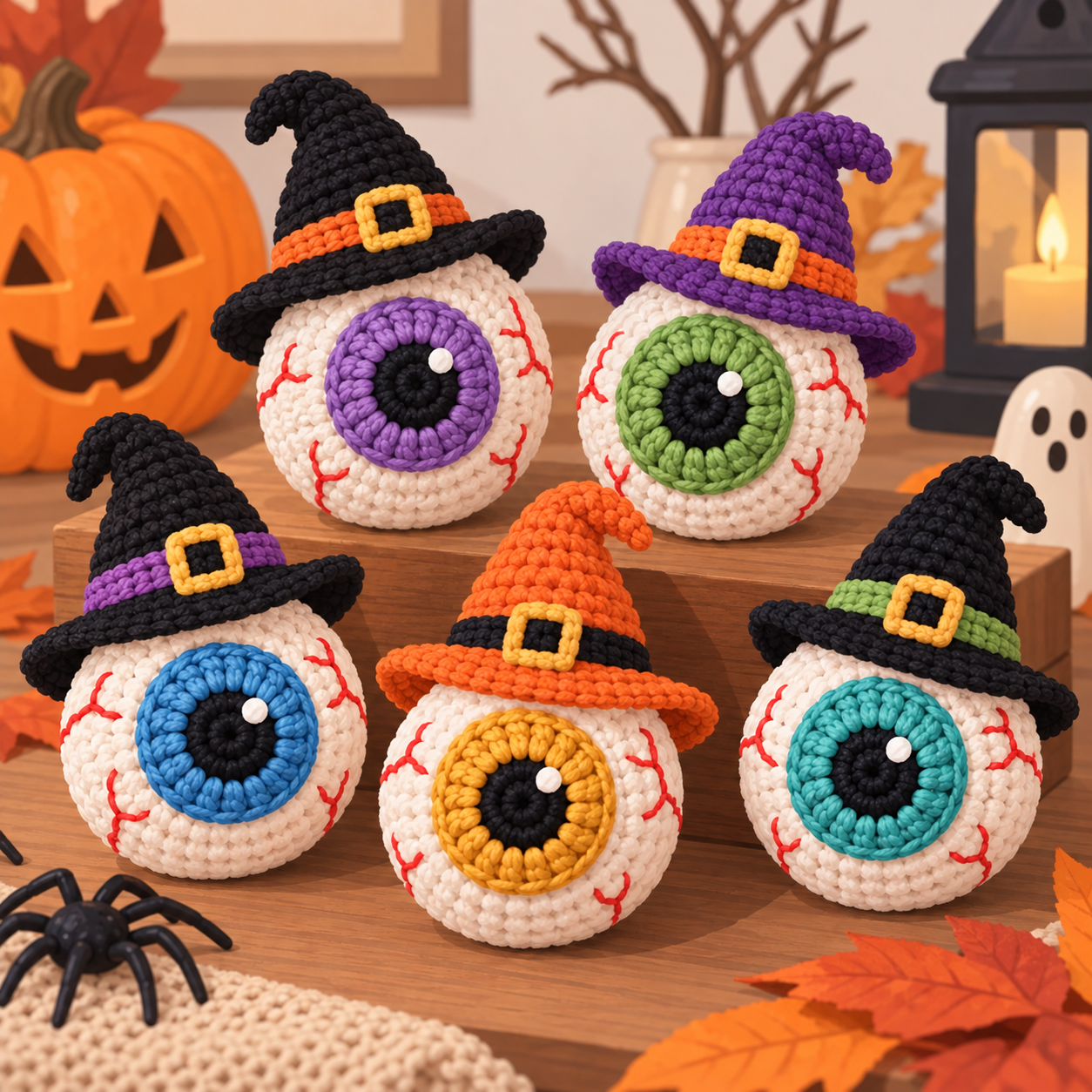Crochet Eyeball Amigurumi–Free Pattern with a Swappable Iris
