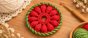Easy Puff Stitch Flower Motif – Free Crochet Pattern