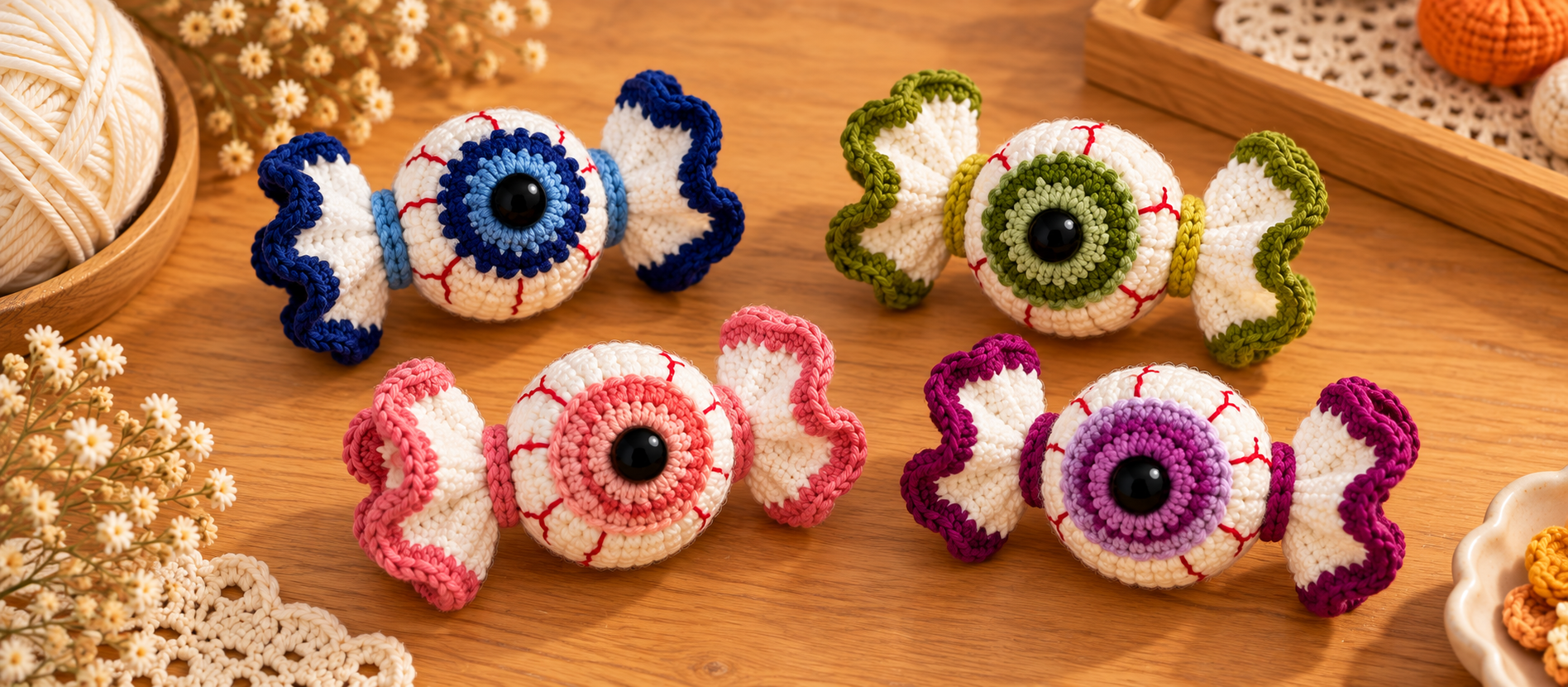 Eyeball Candy Crochet Pattern – Free Halloween Amigurumi